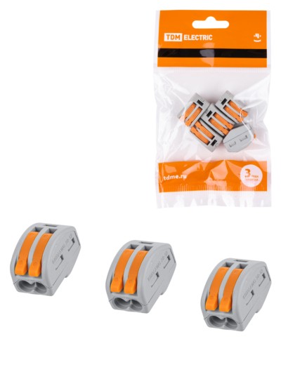 Клемма СМК зажимная с рычагом 2.5мм2 5шт/уп TDM