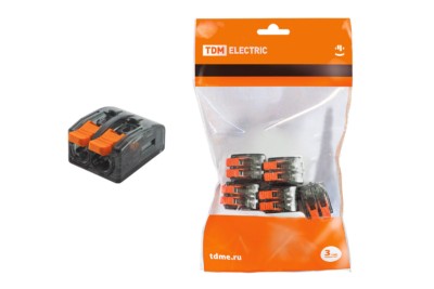 Клемма СМК зажимная с рычагом 2.5мм2 5шт/уп TDM