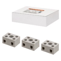 Керамический блок зажимов 10 Ампер 2 пары контактов с крепежным отверстием TDM