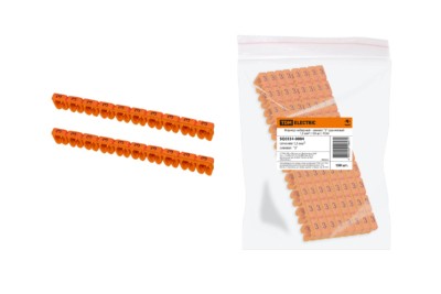 Маркер наборный – символ “3” оранжевый 1,5 мм2 (150 шт.) TDM