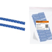 Маркер наборный – символ “6” голубой 1,5 мм2 (150 шт.) TDM