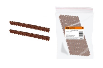 Маркер наборный – символ “1” коричневый 2,5 мм2 (150 шт.) TDM