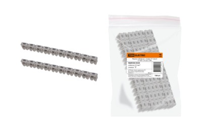 Маркер наборный – символ “8” серый 2,5 мм2 (150 шт.) TDM