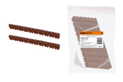 Маркер наборный – символ “1” коричневый 4 мм2 (100 шт.) TDM