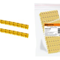 Маркер наборный – символ “4” желтый 6 мм2 (100 шт.) TDM