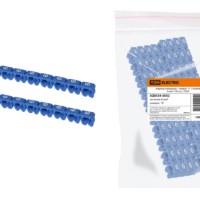 Маркер наборный – символ “6” голубой 6 мм2 (100 шт.) TDM