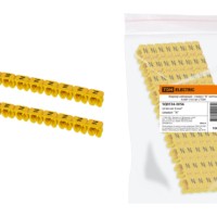 Маркер наборный – символ “N” желтый 6 мм2 (100 шт.) TDM