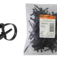 Дюбель-хомут 7х150 чёрный 50 шт/уп TDM