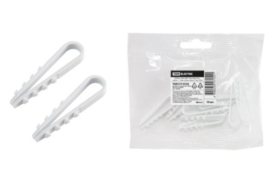 Дюбель-хомут ДХКК 11-18мм нейлон белый 10 шт/уп TDM