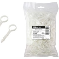 Дюбель-хомут круглый 20мм белый 100 шт/уп TDM