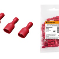 Разъем плоский полностью изолированный РППИ-М 1,25-110 красный (мама) (50 шт) TDM