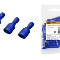 Разъем плоский полностью изолированный РППИ-М 2-187 синий (мама) (50 шт) TDM