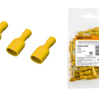 Разъем плоский полностью изолированный РППИ-М 5,5-250 желтый (мама) (50 шт) TDM