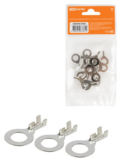 Наконечник кабельный НКн 8-1,0-1,5 кольцо 0,5-1,5 мм² 20шт/уп TDM