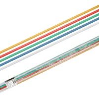 Трубки термоусаживаемые не распространяющие горение, с клеевым слоем, набор 5 цветов (красный, желтый, зеленый, синий, белый) по 2 шт., длиной 1,0 м ТТкНГ(3:1)-2,4/0,8 TDM