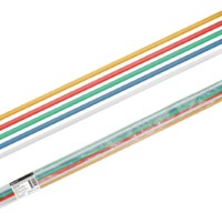 Трубки термоусаживаемые не распространяющие горение, с клеевым слоем, набор 5 цветов (красный, желтый, зеленый, синий, белый) по 2 шт., длиной 1,0 м ТТкНГ(3:1)-6,4/2,0 TDM