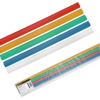 Трубки термоусаживаемые не распространяющие горение, с клеевым слоем, набор 5 цветов (красный, желтый, зеленый, синий, белый) по 2 шт., длиной 1,0 м ТТкНГ(3:1)-19,1/6,4 TDM