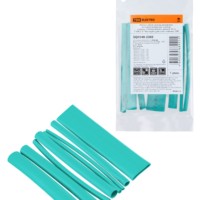 Набор трубок термоусаживаемых, не поддерживающих горение, клеевых, 8 типоразмеров, длиной 10 см ТТкНГ(3:1) “Моноцвет-диапазон, зеленый TDM”