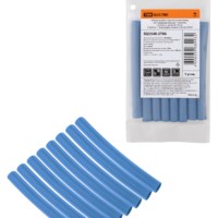 Набор трубок термоусаживаемых, не поддерживающих горение, клеевых, длиной 10 см ТТкНГ(3:1) “Моноцвет, си ний 7,9/2,65 TDM”