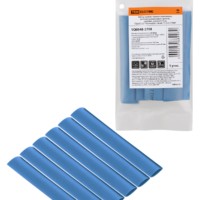 Набор трубок термоусаживаемых, не поддерживающих горение, клеевых, длиной 10 см ТТкНГ(3:1) “Моноцвет, синий 12,7/4,3 TDM”