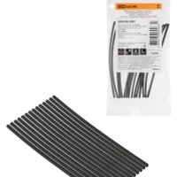 Набор трубок термоусаживаемых, не поддерживающих горение, клеевых, длиной 10 см ТТкНГ(3:1) “Моноцвет, черный 1,5/0,6 TDM”