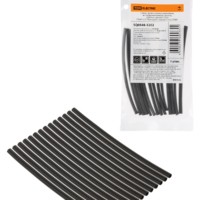 Набор трубок термоусаживаемых, не поддерживающих горение, клеевых, длиной 10 см ТТкНГ(3:1) “Моноцвет, черный 2,4/0,8 TDM”