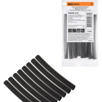 Набор трубок термоусаживаемых, не поддерживающих горение, клеевых, длиной 10 см ТТкНГ(3:1) “Моноцвет, черный 7,9/2,65TDM”