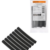 Набор трубок термоусаживаемых, не поддерживающих горение, клеевых, длиной 10 см ТТкНГ(3:1) “Моноцвет, черный 9,5/3,0 TDM”