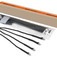 Муфта кабельная термоусаживаемая концевая внутренней и наружной установки 10-25 кв.мм 1кВ ПВХ/СПЭ без брони с наконечниками 4ПКВНтп1-10/25-Б TDM