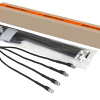 Муфта кабельная термоусаживаемая концевая внутренней и наружной установки 25-50 кв.мм 1кВ ПВХ/СПЭ без брони с наконечниками 4ПКВНтп1-25/50-Б TDM