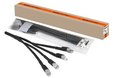 Муфта кабельная термоусаживаемая концевая внутренней и наружной установки 70-120 кв.мм 1кВ ПВХ/СПЭ без брони с наконечниками 4ПКВНтп1-70/120-Б TDM