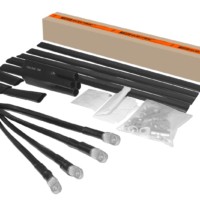 Муфта кабельная термоусаживаемая концевая внутренней и наружной установки 150-240 кв.мм 1кВ ПВХ/СПЭ без брони с наконечниками 4ПКВНтп1-150/240-Б TDM