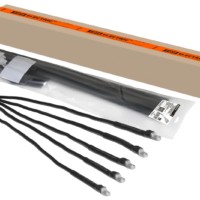 Муфта кабельная термоусаживаемая концевая внутренней и наружной установки 10-25 кв.мм 1кВ ПВХ/СПЭ без брони с наконечниками 5ПКВНтп1-10/25-Б TDM