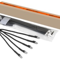 Муфта кабельная термоусаживаемая концевая внутренней и наружной установки 25-50 кв.мм 1кВ ПВХ/СПЭ без брони с наконечниками 5ПКВНтп1-25/50-Б TDM