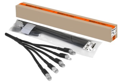 Муфта кабельная термоусаживаемая концевая внутренней и наружной установки 70-120 кв.мм 1кВ ПВХ/СПЭ без брони с наконечниками 5ПКВНтп1-70/120-Б TDM