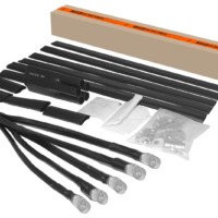 Муфта кабельная термоусаживаемая концевая внутренней и наружной установки 150-240 кв.мм 1кВ ПВХ/СПЭ без брони с наконечниками 5ПКВНтп1-150/240-Б TDM