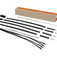 Муфта кабельная термоусаживаемая концевая внутренней и наружной установки 10-25 кв.мм 1кВ ПВХ/СПЭ с броней с наконечниками 4ПКВНтпБ1-10/25-Б TDM