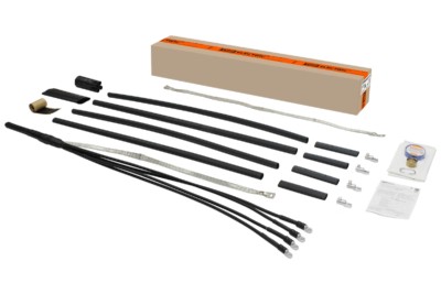 Муфта кабельная термоусаживаемая концевая внутренней и наружной установки 10-25 кв.мм 1кВ ПВХ/СПЭ с броней с наконечниками 4ПКВНтпБ1-10/25-Б TDM