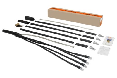 Муфта кабельная термоусаживаемая концевая внутренней и наружной установки 25-50 кв.мм 1кВ ПВХ/СПЭ с броней с наконечниками 4ПКВНтпБ1-25/50-Б TDM