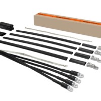 Муфта кабельная термоусаживаемая концевая внутренней и наружной установки 70-120 кв.мм 1кВ ПВХ/СПЭ с броней с наконечниками 4ПКВНтпБ1-70/120-Б TDM