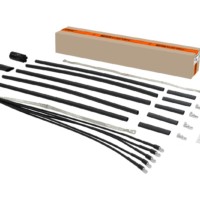 Муфта кабельная термоусаживаемая концевая внутренней и наружной установки 10-25 кв.мм 1кВ ПВХ/СПЭ с броней с наконечниками 5ПКВНтпБ1-10/25-Б TDM