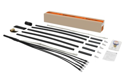 Муфта кабельная термоусаживаемая концевая внутренней и наружной установки 10-25 кв.мм 1кВ ПВХ/СПЭ с броней с наконечниками 5ПКВНтпБ1-10/25-Б TDM