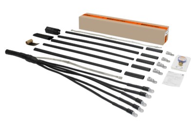 Муфта кабельная термоусаживаемая концевая внутренней и наружной установки 25-50 кв.мм 1кВ ПВХ/СПЭ с броней с наконечниками 5ПКВНтпБ1-25/50-Б TDM