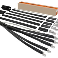 Муфта кабельная термоусаживаемая концевая внутренней и наружной установки 150-240 кв.мм 1кВ ПВХ/СПЭ с броней с наконечниками 5ПКВНтпБ1-150/240-Б TDM