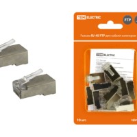 Разъем RJ-45 FTP для кабеля кат. 5Е 8P8C 10шт/уп TDM
