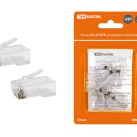Разъем RJ-45 UTP для кабеля кат. 5Е 8P8C 10шт/уп TDM