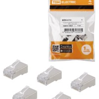 Разъем RJ-45 FTP для кабеля кат. 5Е 8P8C 5шт/уп TDM