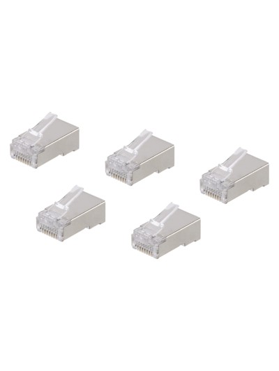 Разъем RJ-45 FTP для кабеля кат. 5Е 8P8C 5шт/уп TDM — изображение 2