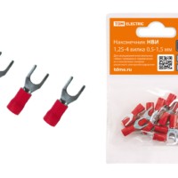Наконечник кабельный НВИ 1,25-4 вилка 0,5-1,5мм 20шт/уп TDM