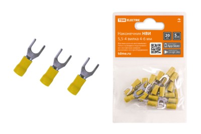 Наконечник кабельный НВИ 5,5-4 вилка 4-6мм 20шт/уп TDM